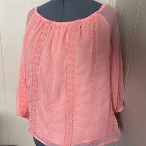 Plus Size Peach Blouse